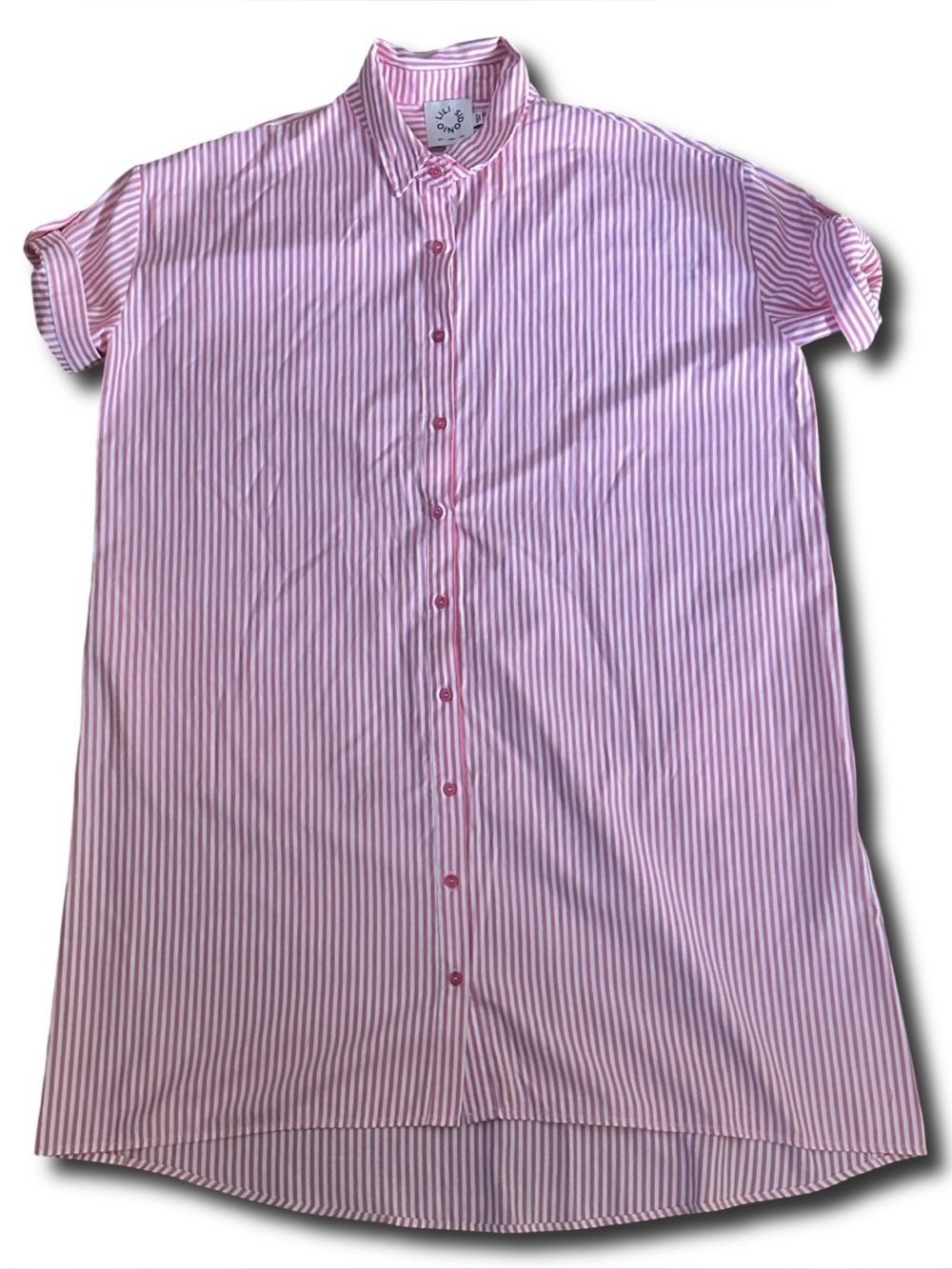 Lili Sidonio Striped Button-Down Shirt Dress